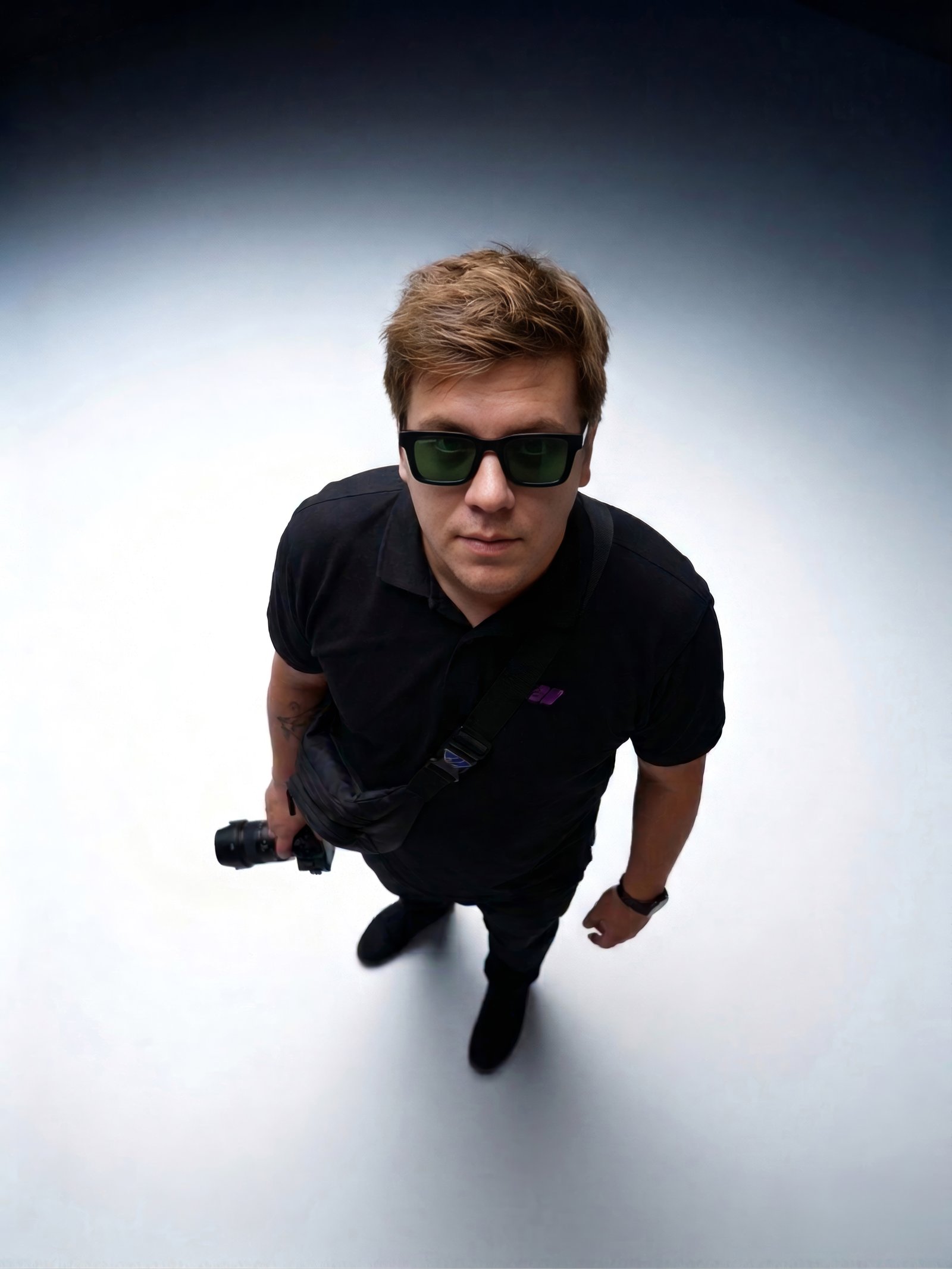 Leandro Santos filmando una boda en Tandil